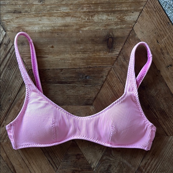 Fabletics Pink Ribbed High Waisted Bikini - Picture 5 of 7